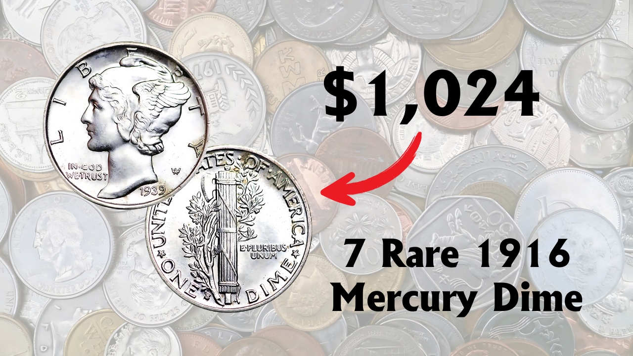 7 Rare 1916 Mercury Dime